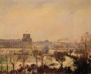 卡米耶 畢沙羅 The Tuileries Gardens, Snow Effect 卡米耶 畢沙羅 The Tuileries Gardens, Snow Effect